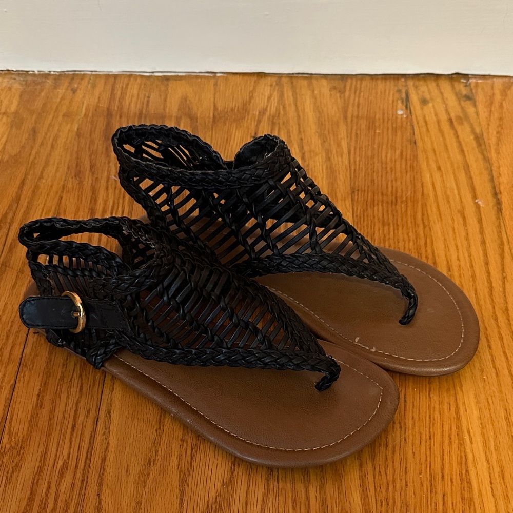 Zigi Soho Black and Brown Woven Sandals
